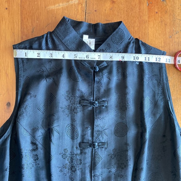 Vintage Vietnamese Black Silk Sleeveless Dress - Picture 7 of 14
